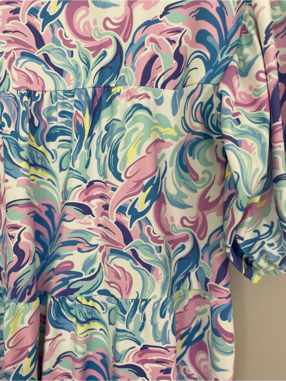 Simply Southern Pastel Swirl Short Sleeve Dress - Picture 2 of 3